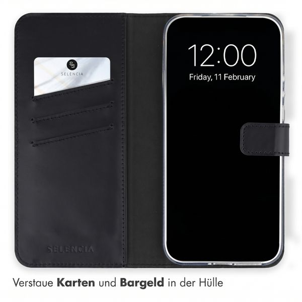 Selencia Echtleder Klapphülle Xiaomi 17 Ultra - Schwarz