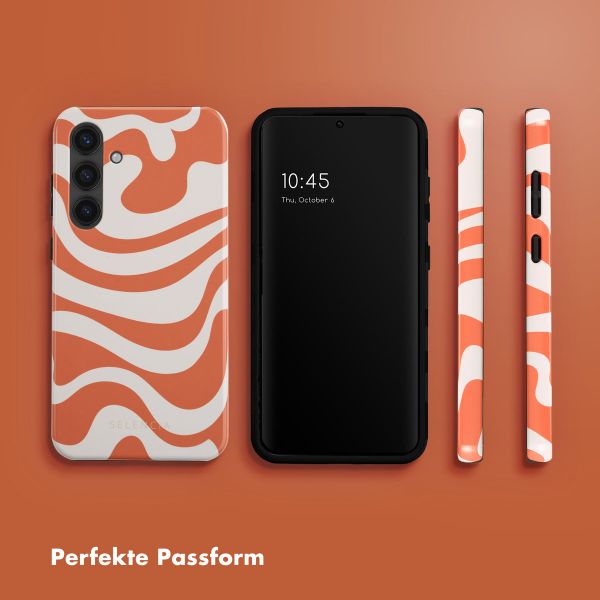 Selencia Vivid Tough Back Cover für das Samsung Galaxy S24 Plus - Dream Swirl Orange