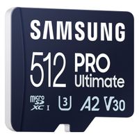 Samsung PRO Ultimate microSD - 512GB - Inklusive USB-Kartenleser - UHS-I/U3/Full HD/4K UHD