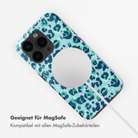 Selencia Vivid Tough Back Cover mit MagSafe für das iPhone 15 Pro Max - Wild Spots Light Blue