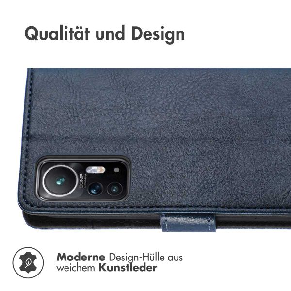imoshion Luxuriöse Klapphülle Xiaomi 12 / 12X - Dunkelblau