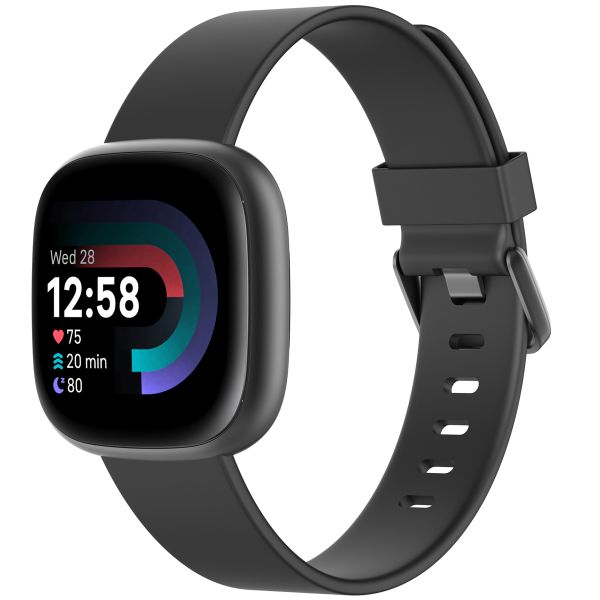 imoshion Silikonarmband für die Fitbit Versa (2) / Versa Lite - Größe L - Schwarz