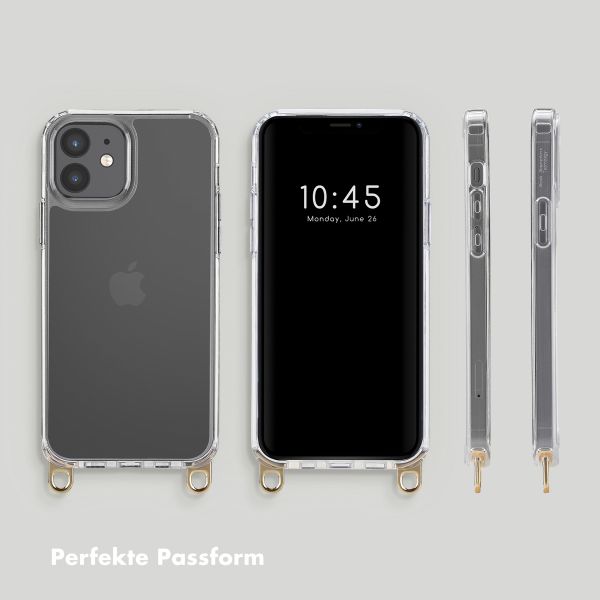Selencia Backcover mit abnehmbaren Haken Apple iPhone 12 (Pro) - Transparent