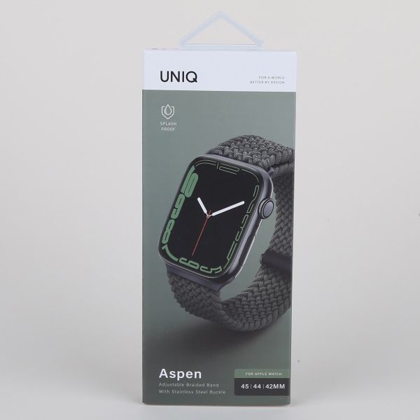 Uniq Aspen Geflochtenes Armband für das  Apple Watch Series 1 t/m 11 / SE / Ultra (44/45/46/49 mm) - Cypress Green