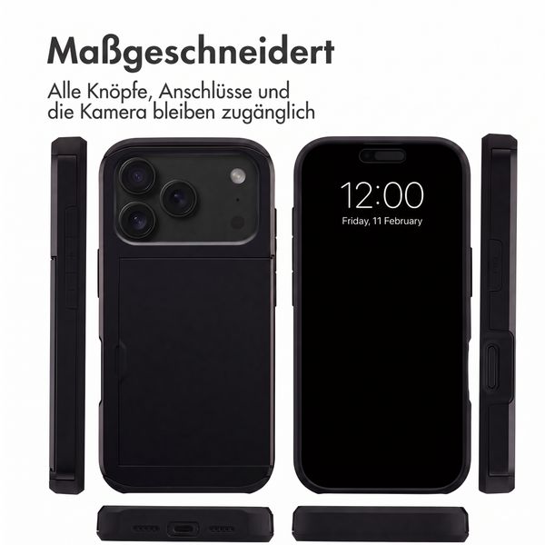 imoshion Backcover mit Kartenfach Apple iPhone 18 Pro Max / 17 Pro Max - Schwarz