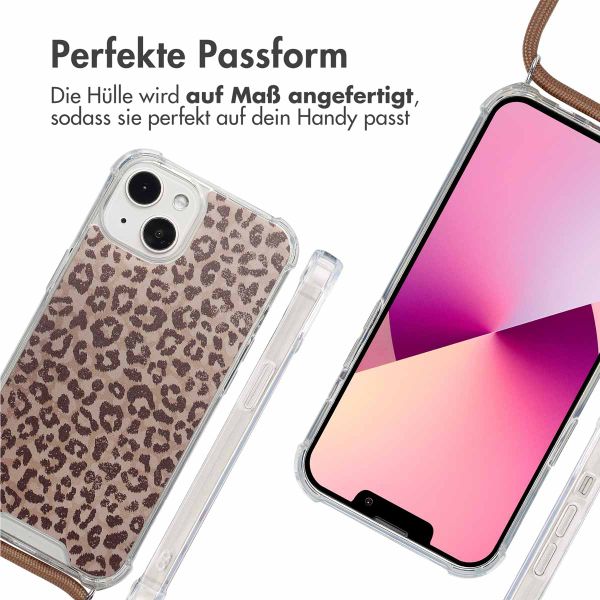 imoshion Design Hülle mit Band Apple iPhone 13 - Leopard Mood