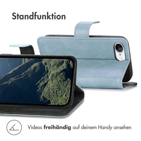 imoshion Luxuriöse Klapphülle Apple iPhone 17e / 16e - Hellblau