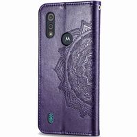 Mandala Klapphülle Motorola Moto E6s - Violett
