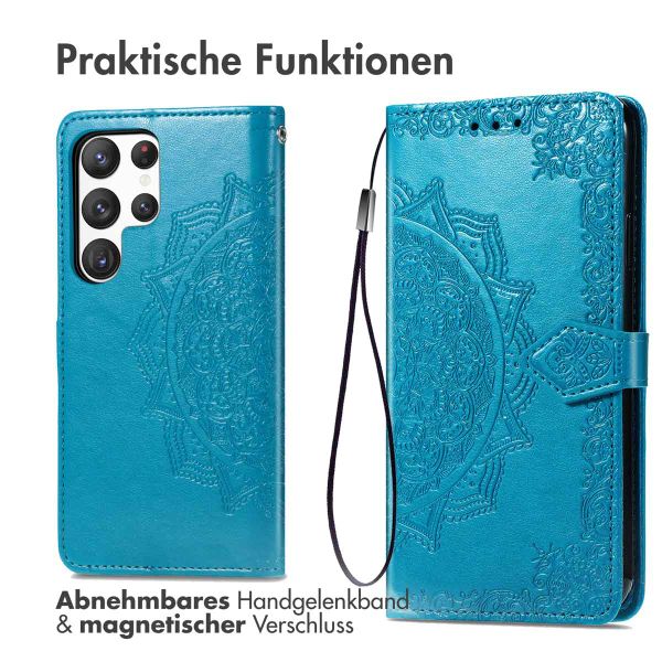 imoshion Mandala Klapphülle Samsung Galaxy S23 Ultra - Türkis