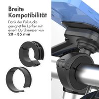 Accezz EasyLock handyhalterung Fahrrad - Inklusive Hülle für das iPhone 14 Pro - Aluminium - 360 Grad drehbar - Schwarz