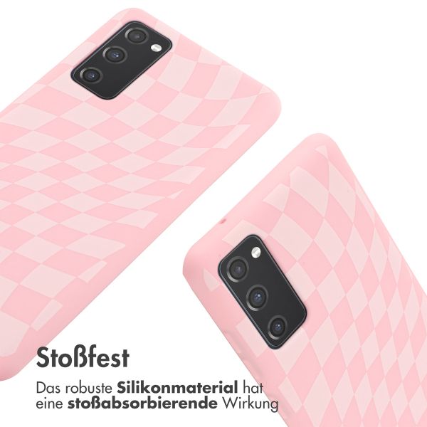 imoshion Silikonhülle design mit Band für das Samsung Galaxy S20 FE - Retro Pink