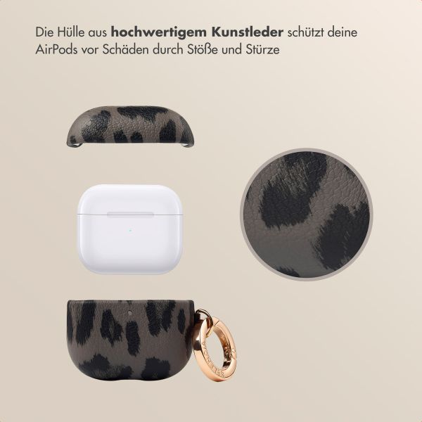 Selencia Sabi Case Apple AirPods 4 - Leopardenmuster - Midnight Black