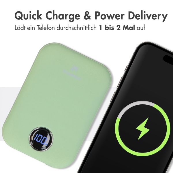 imoshion MagSafe Powerbank - 10.000 mAh - Kabellose Powerbank - Mintgrün