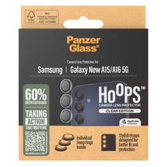 PanzerGlass Kameraprotektor Hoops Optic Rings für das Samsung Galaxy A16 4G/5G - Transparent