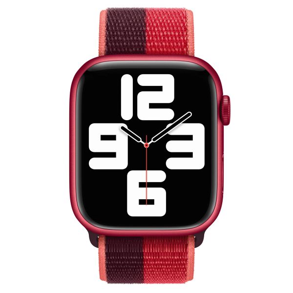 Apple Sport Loop Armband für das  Apple Watch Series 1 t/m 11 / SE / Ultra (44/45/46/49 mm) - Black / Red