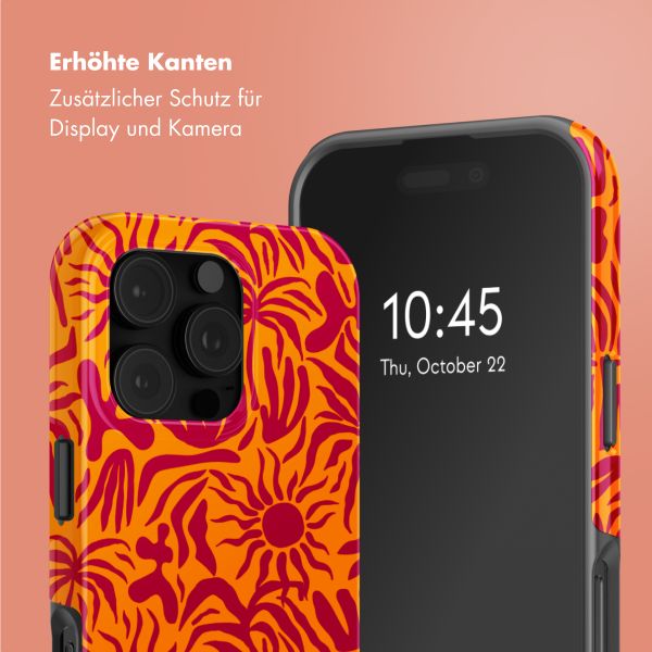 Selencia Vivid Tough Back Cover mit MagSafe für das iPhone 16 Pro Max - Tropical Vibes Apricot