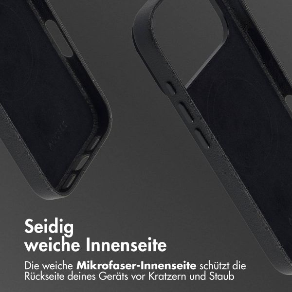 Accezz MagSafe Leather Backcover Apple iPhone 17 Pro - Onyx Black