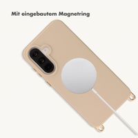 Selencia Rivièra Backcover mit MagSafe mit abnehmbaren Haken Samsung Galaxy A36 / A56 - Milky Latte