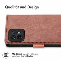 imoshion Luxuriöse Klapphülle für das Motorola Edge 40 Pro - Braun