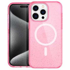 imoshion Sparkle Back Cover mit MagSafe für das iPhone 15 Pro - Glitzer Rosa