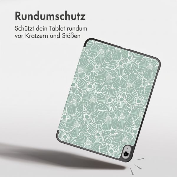 imoshion Design Trifold Klaphülle Apple iPad 11 (2025) 11 Zoll A16 / iPad 10 (2022) 10.9 Zoll - Botanica