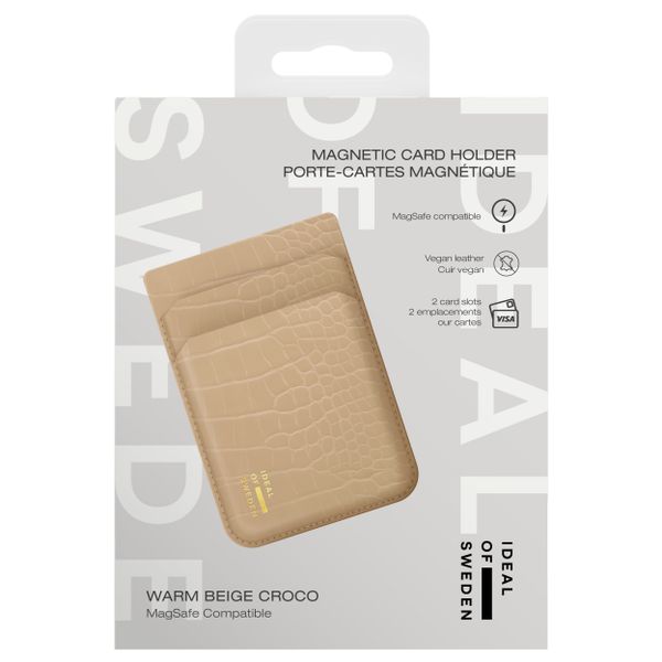 iDeal of Sweden MagSafe / Magnetischer Kartenhalter - Kartenhalter - Warm Beige Croco