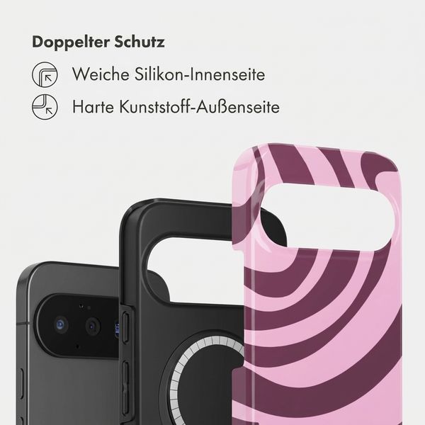 Selencia Vivid Rückabdeckung mit MagSafe Google Pixel 11 Pro - Wavy Swirl Pink Plum