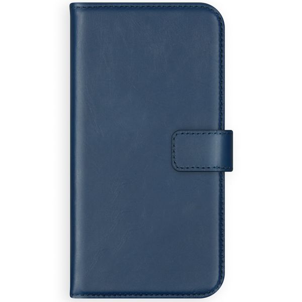 Selencia Echtleder Klapphülle Apple iPhone 12 Mini - Blau