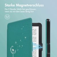 imoshion Design Slim Hard Case Klapphülle Kobo Clara 2E / Tolino Shine 4 - Green Dandelion