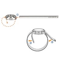 Garmin UltraFit Nylon Armband -   Garmin 26 mm Anschluss - Schwarz