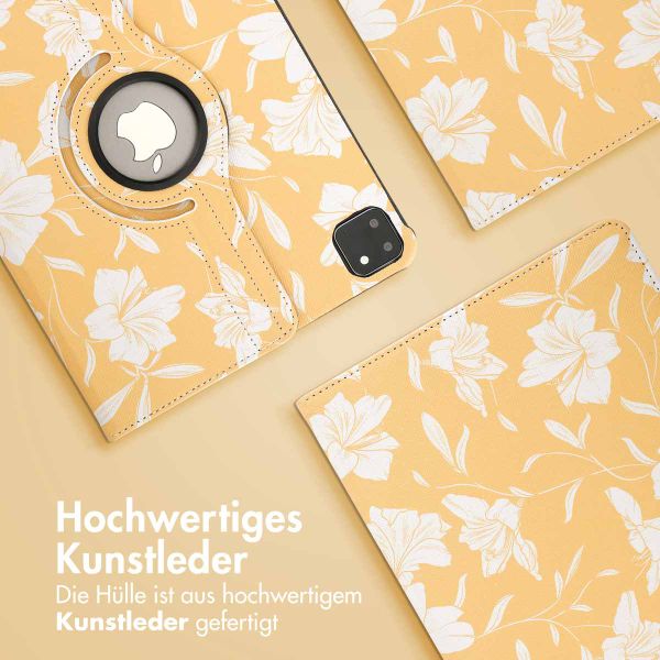 imoshion 360° drehbare Design Klapphülle Apple iPad Pro 11 (2024) M4 - Yellow Flowers