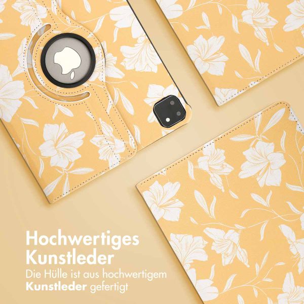 imoshion 360° drehbare Design Klapphülle für das iPad Pro 11 (2024) M4 - Yellow Flowers