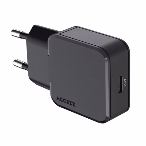 Accezz Ultra Slim GaN Ladegerät - USB-C - 20 W - Schwarz