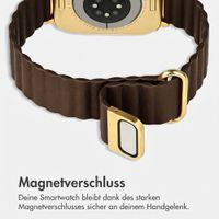 imoshion Magnetisches Kunstlederarmband für Apple Watch | 44/45/46/49 mm - Braun