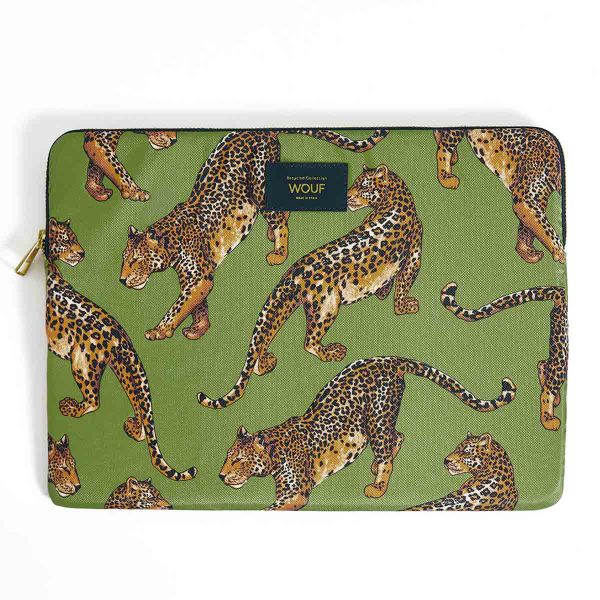 Wouf Daily Laptop Hülle 15-16 Zoll - Laptop Sleeve - Olive Leopard