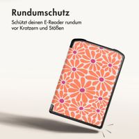 imoshion Design Slim Hard Case Klapphülle Pocketbook Verse / Verse Lite / Verse Pro / Vivlio Light / Light HD - Orange Flowers Connect