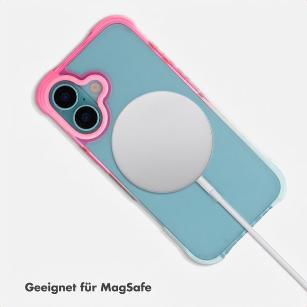 Selencia Gradient MagSafe Back Cover Apple iPhone 16 - Rosa / Blau