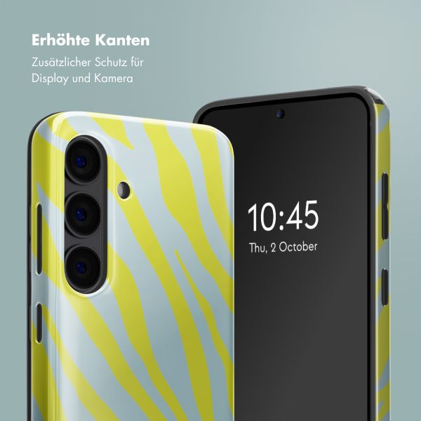 Selencia Vivid Back Cover Samsung Galaxy S24 - Zebra Winter Sky Titanium Yellow