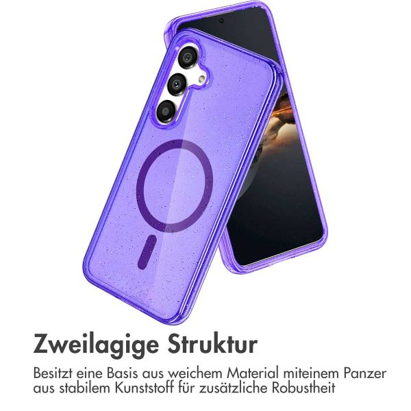 imoshion Sparkle Back Cover mit MagSafe Samsung Galaxy S25 Plus - Violett