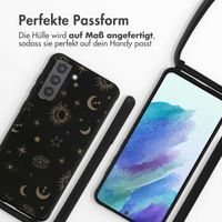 imoshion Silikonhülle design mit Band für das Samsung Galaxy S21 FE - Sky Black