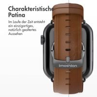 imoshion Klassisches Lederarmband für die Apple Watch Series 1 bis 10 / SE / Ultra (2) (44/45/46/49 mm) - Braun