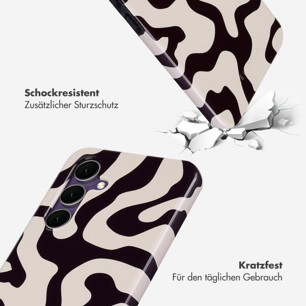 Selencia Vivid Back Cover Samsung Galaxy S24 FE - Art Wave Black