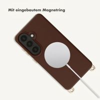 Selencia Rivièra Backcover mit MagSafe mit abnehmbaren Haken Samsung Galaxy S26 - Choco Brown