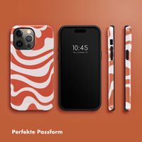 Selencia Vivid Tough Back Cover für das Apple iPhone 14 Pro Max - Dream Swirl Orange