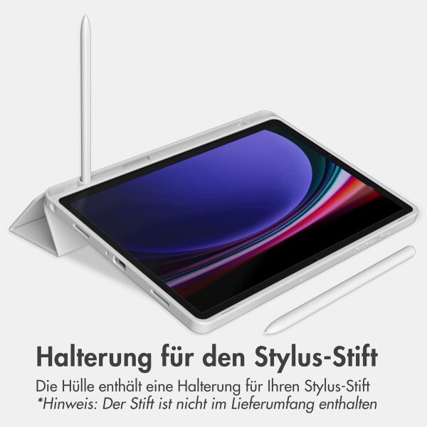 Accezz Smarte Klapphülle aus Silikon für das Samsung Galaxy Tab A9 Plus - Grau