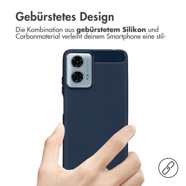 imoshion Brushed Back Cover für das Motorola Moto G04 / G24 - Dunkelblau