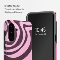Selencia Vivid Back Cover Samsung Galaxy A36 / A56 - Wavy Swirl Pink Plum