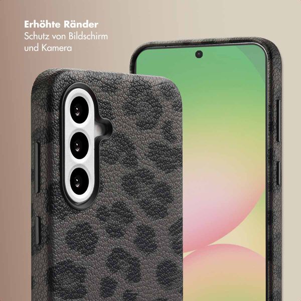 Selencia Sabi Backcover Leopardenmuster mit MagSafe Samsung Galaxy A56 - Midnight Black