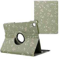 imoshion 360° drehbare Design Klapphülle Samsung Galaxy Tab A9 Plus - Green Flowers