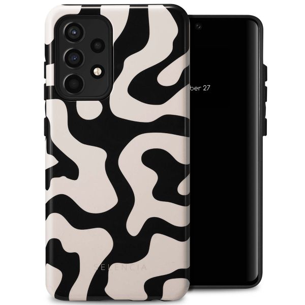 Selencia Vivid Tough Back Cover für das Samsung Galaxy A52(s) (5G/4G) - Art Wave Black